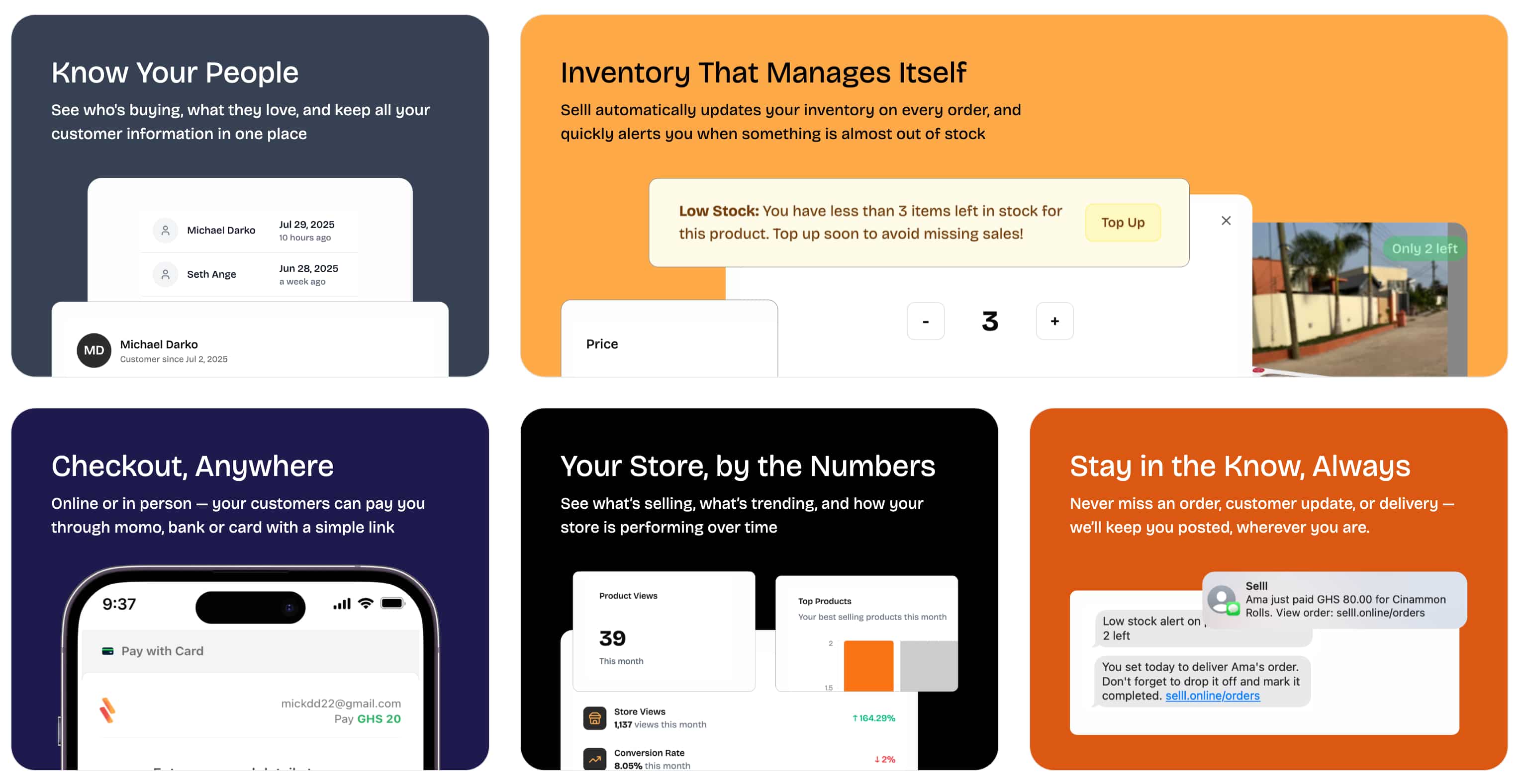 Selll branding and UI design by Creative Leaf